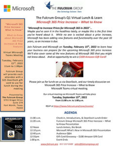 Fulcrum Group Q1 Microsoft Price Increase flyer