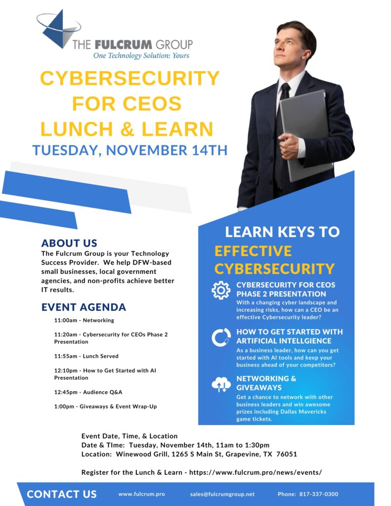 Fulcrum Cybersecurity for CEOs 2023 Q4 LL Flyer page 0001 (1)